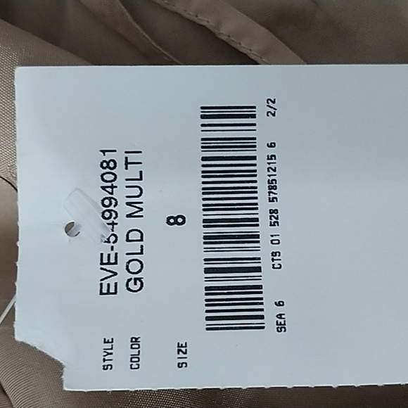 Kasper Gold Multi Shimmer Skirt Sz 8 - Picture 6 of 10